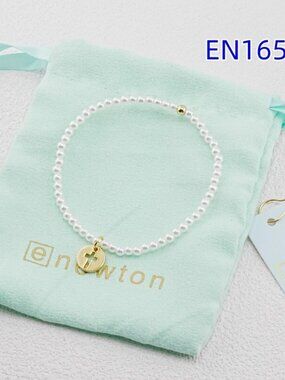 Enewton White Pearl Gold Hollow Cross Bracelet